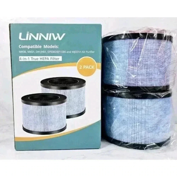 MK01, MK06 2 Pk Filter True HEPA for AROEVE Air Purifier, Kloudi DH-JH01 - Picture 1 of 4